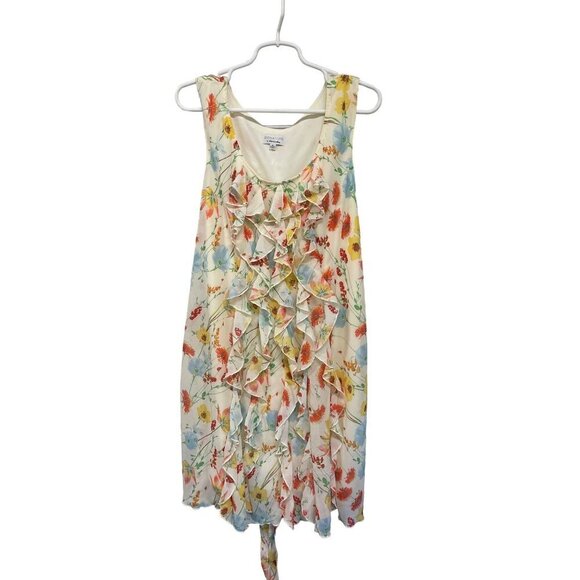 ROBBIE BEE Women's Ruffle Front Chiffon Sleeveless Dress Size 16 - Picture 4 of 7